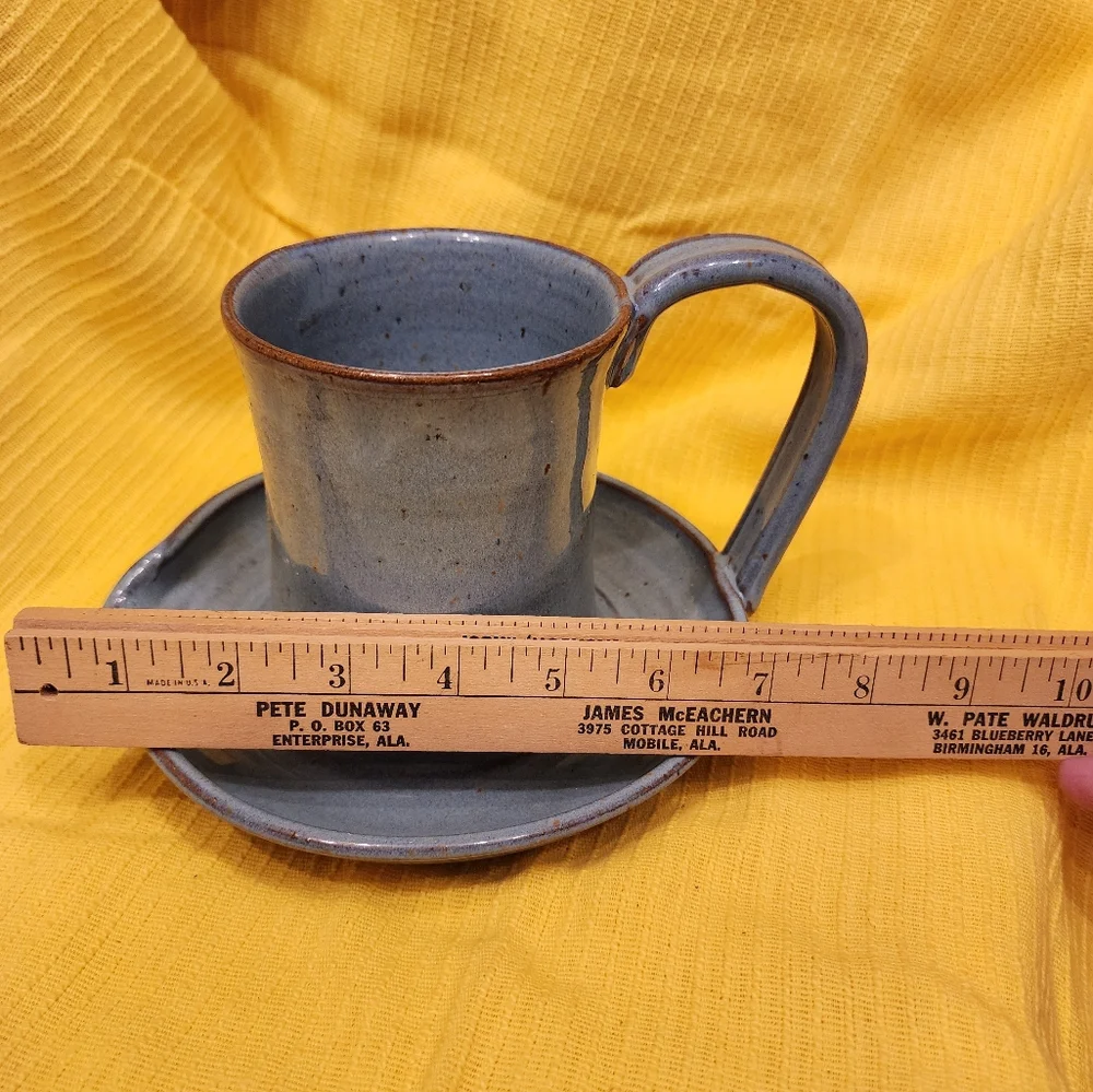 Hand Thrown Pottery Blue Bacon Cooker